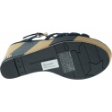 Granatowe Espadryle TOMMY HILFIGER Printed Wedge Sandal FW0FW03934 403