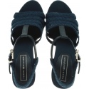 Granatowe Espadryle TOMMY HILFIGER Printed Wedge Sandal FW0FW03934 403
