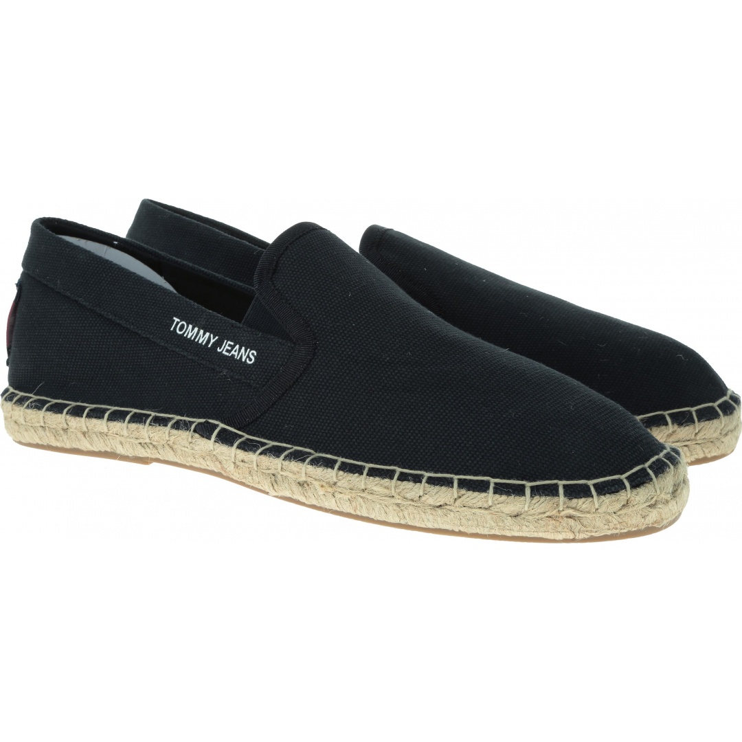Czarne Espadryle Tommy Jeans Flag Esp EM0EM00232 990