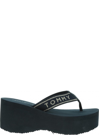 Granatowe Japonki TOMMY HILFIGER Tommy Retro High Bea FW0FW03871 403