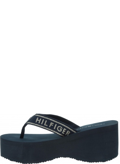 Granatowe Japonki TOMMY HILFIGER Tommy Retro High Bea FW0FW03871 403