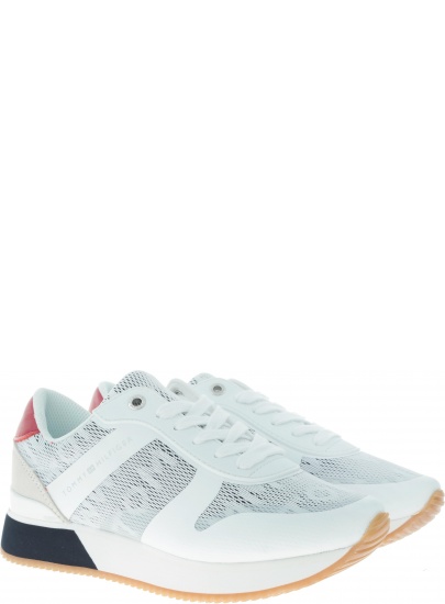 Białe Sneakersy TOMMY HILFIGER Tommy Jacquard City FW0FW04026 020