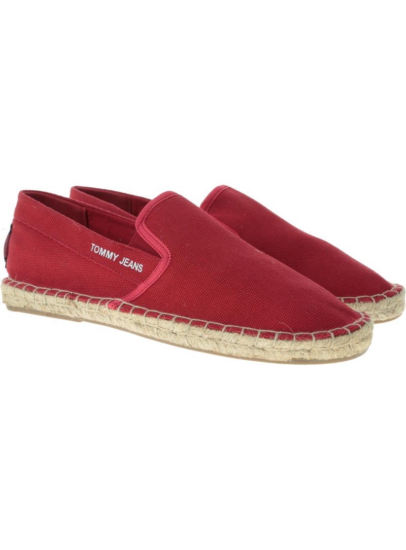 Czerwone Espadryle Tommy Jeans Flag Esp EM0EM00232 611 Czerwone Espadryle Tommy Jeans Flag Esp EM0EM00232 611