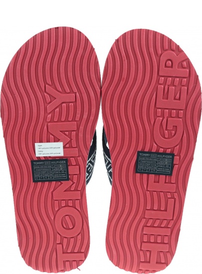 Granatowe Japonki TOMMY HILFIGER Seasonal Stripe Beach FM0FM02075 403