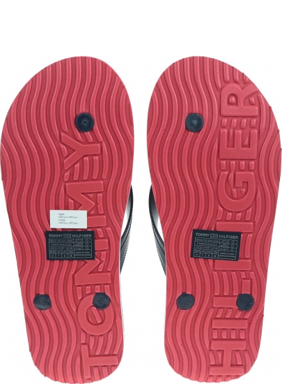 Granatowe Japonki TOMMY HILFIGER Heritage Print Beach FM0FM02232 403