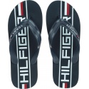 Granatowe Japonki TOMMY HILFIGER Heritage Print Beach FM0FM02232 403