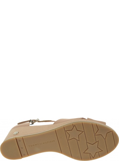 Beżowe Espadryle TOMMY HILFIGER Feminine Mid Wedge S FW0FW04077 297