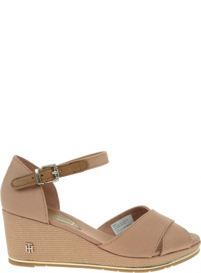 Beżowe Espadryle TOMMY HILFIGER Feminine Mid Wedge S FW0FW04077 297