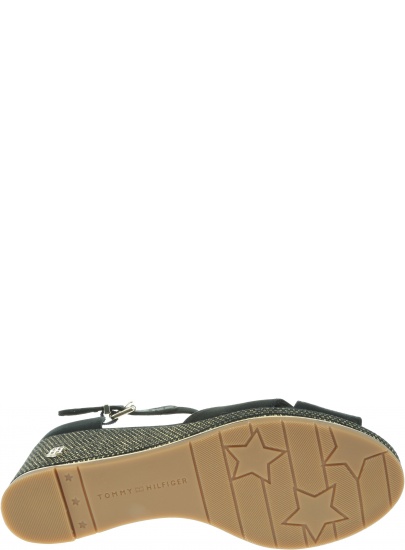 Czarne Espadryle TOMMY HILFIGER Feminine Mid Wedge S FW0FW04077 990