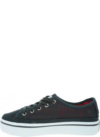 Granatowe Tenisówki TOMMY HILFIGER Tommy Jacquard Flatf FW0FW04071 403