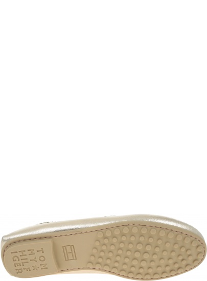 Złote Mokasyny TOMMY HILFIGER Snake Pattern Moccas FW0FW04063 716