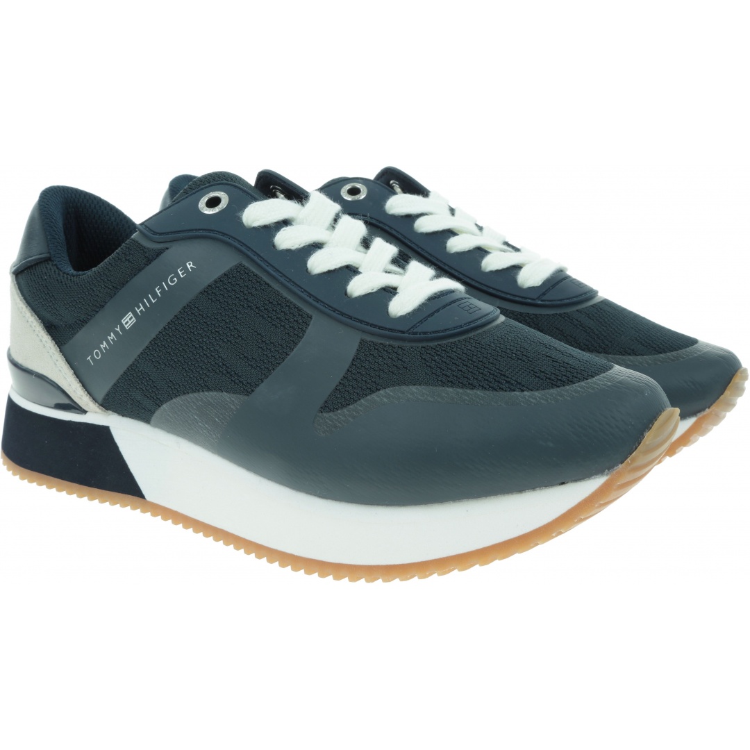 Granatowe Sneakersy TOMMY HILFIGER Tommy Jacquard City FW0FW04026 403