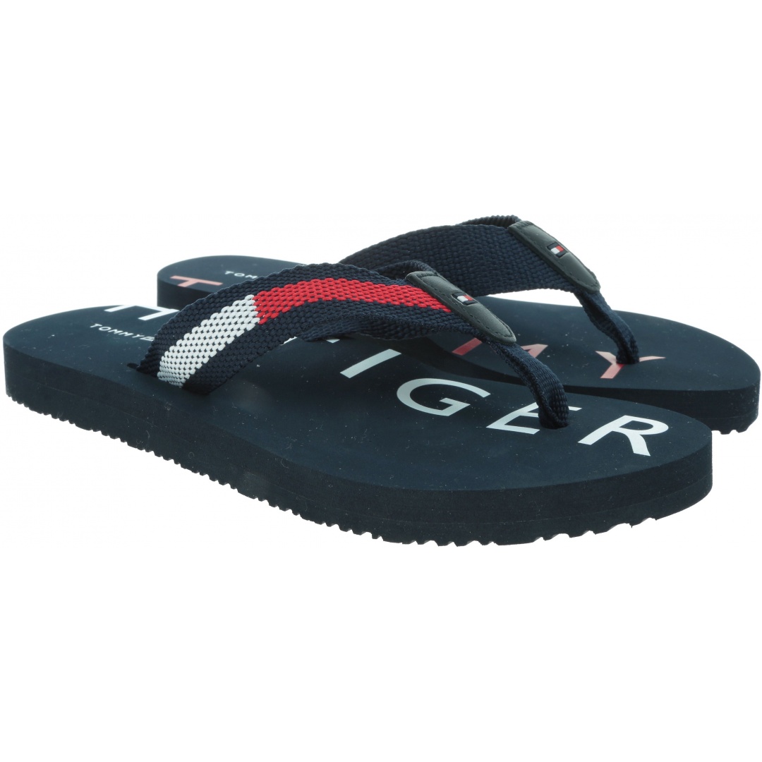 Grantowe Japonki TOMMY HILFIGER Flat Beach Sandal Hi FW0FW03887 020