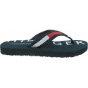 Grantowe Japonki TOMMY HILFIGER Flat Beach Sandal Hi FW0FW03887 020