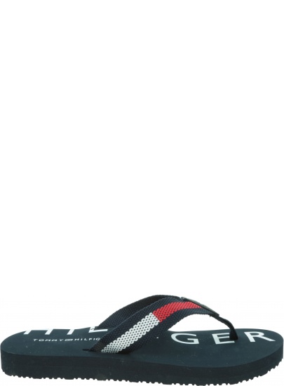Grantowe Japonki TOMMY HILFIGER Flat Beach Sandal Hi FW0FW03887 020