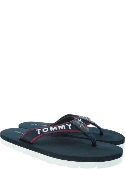 Granatowe Japonki TOMMY HILFIGER Sporty Flat Beach Sa FW0FW03884 403