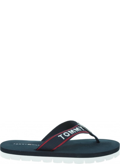 Granatowe Japonki TOMMY HILFIGER Sporty Flat Beach Sa FW0FW03884 403