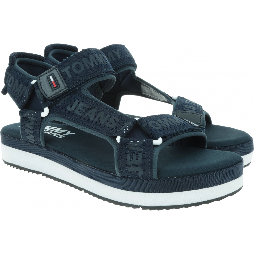 Granatowe Sandały TOMMY HILFIGER Mesh Webbing Sporty EN0EN00568 403