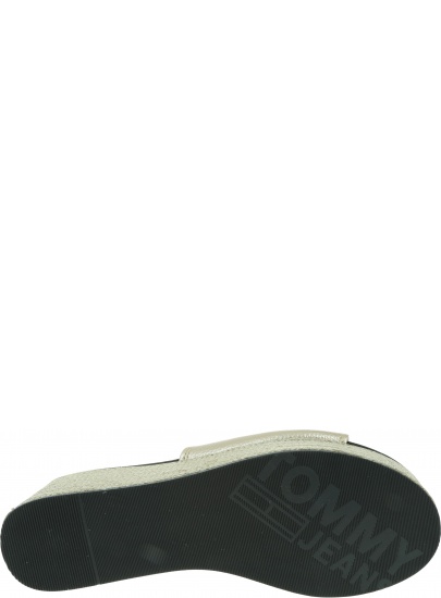 Złote Klapki TOMMY HILFIGER Shiny Metallic Flatf EN0EN00546 715