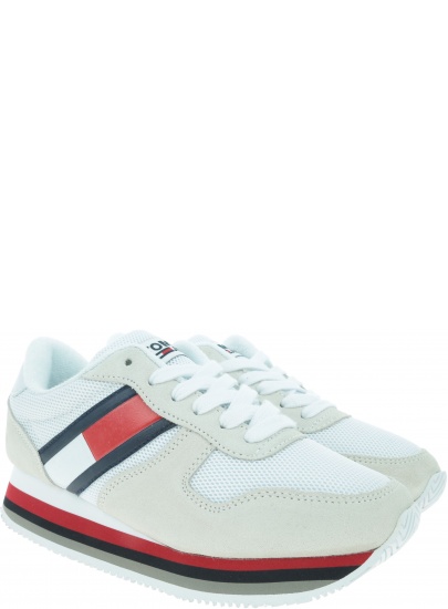 Białe Sneakersy TOMMY HILFIGER Retro Tommy Jeans Sn EN0EN00486 101