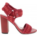 Czerwone Sandały TOMMY HILFIGER Mesh Webbing Heeled EN0EN00450 611