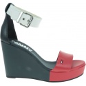 Granatowe Koturny TOMMY HILFIGER Colorblock Rwb Wedge EN0EN00427 020