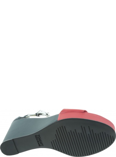 Granatowe Koturny TOMMY HILFIGER Colorblock Rwb Wedge EN0EN00427 020