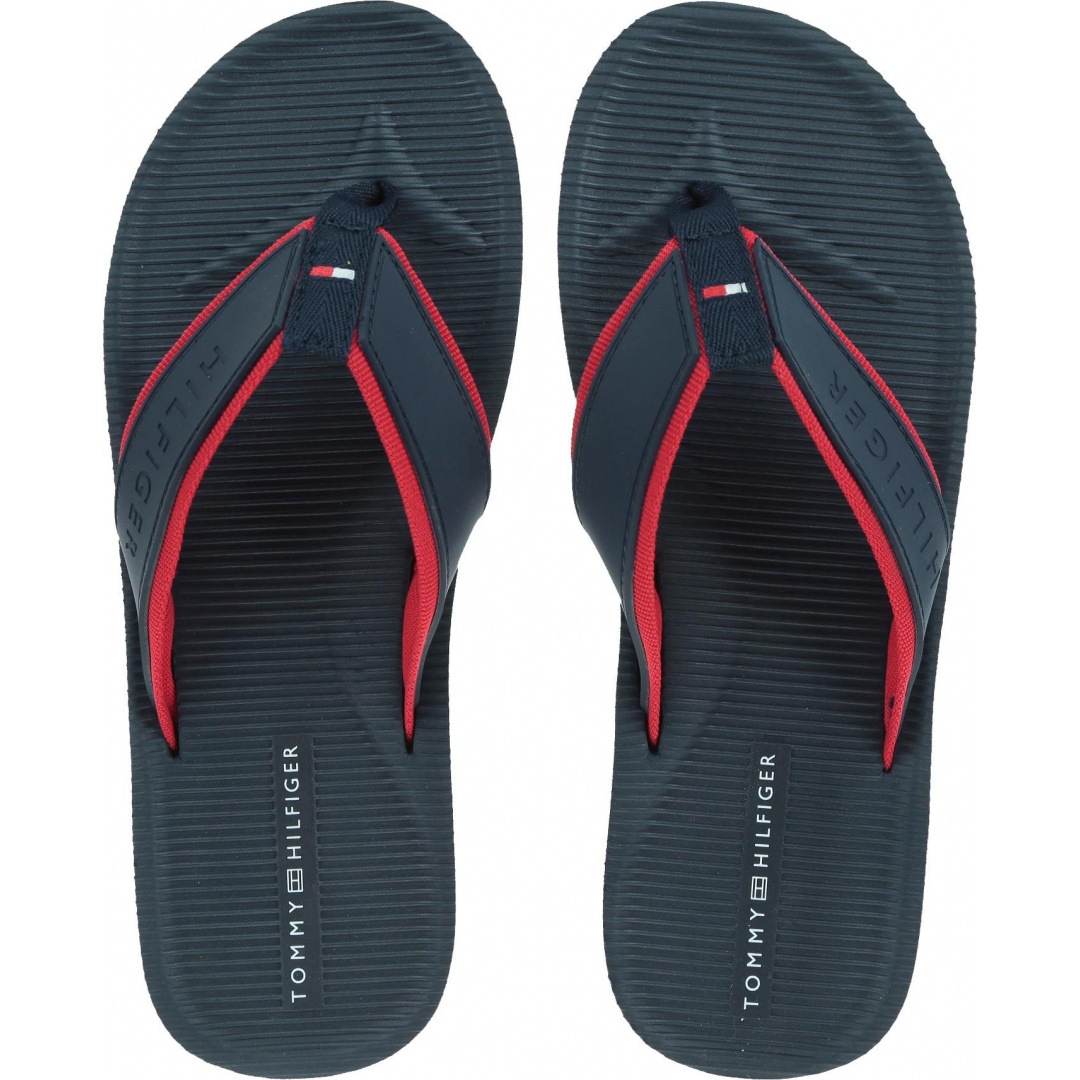 Granatowe Japonki TOMMY HILFIGER Moulded Footbed Beach FM0FM02086 403