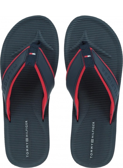 Granatowe Japonki TOMMY HILFIGER Moulded Footbed Beach FM0FM02086 403