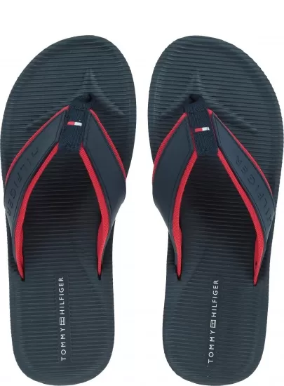 Granatowe Japonki TOMMY HILFIGER Moulded Footbed Beach FM0FM02086 403