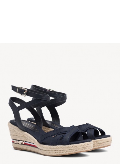 Granatowe Espadryle TOMMY HILFIGER Iconic Elba Corporat FW0FW04056 403