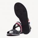 Granatowe Sandały TOMMY HILFIGER Flat Sandal Corporat FW0FW04049 403