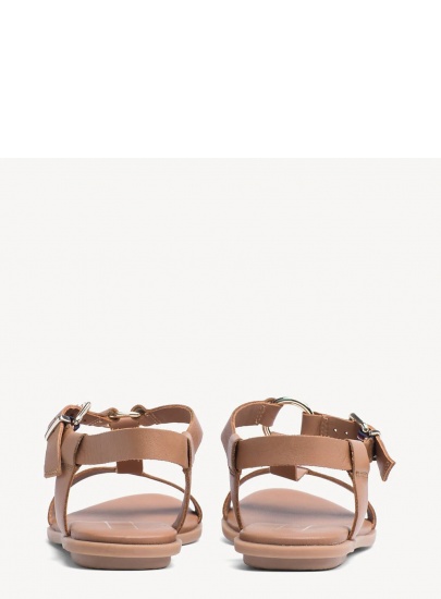Brązowe Sandały TOMMY HILFIGER Elevated Leather Fla FW0FW03946 929