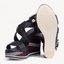 Granatowe Espadryle TOMMY HILFIGER Tommy Raffia Wedge S FW0FW03942 403