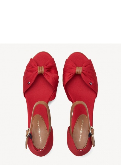 Czerwone Espadryle TOMMY HILFIGER Iconic Elba Sandal FW0FW00906 611