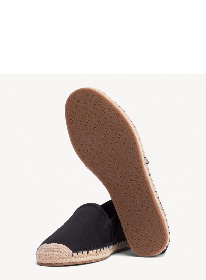 Czarne Espadryle TOMMY HILFIGER Basic Flat Espadrill FW0FW02924 990