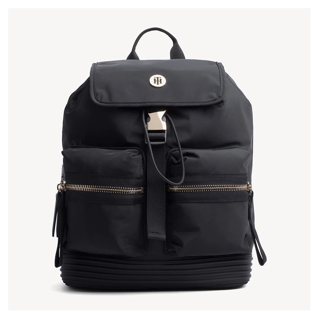 Czarny Plecak TOMMY HILFIGER Youthful Nylon Mini AW0AW06436 002