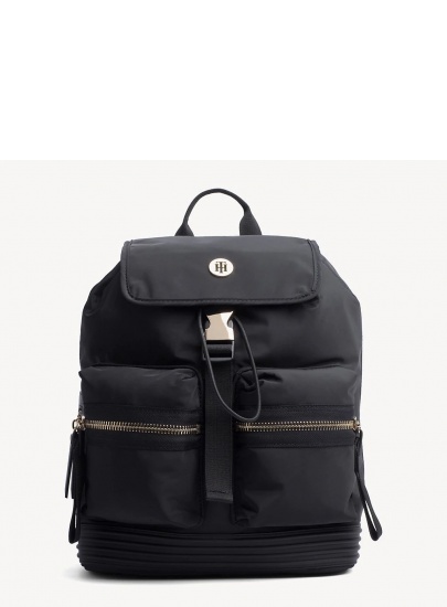 Czarny Plecak TOMMY HILFIGER Youthful Nylon Mini AW0AW06436 002