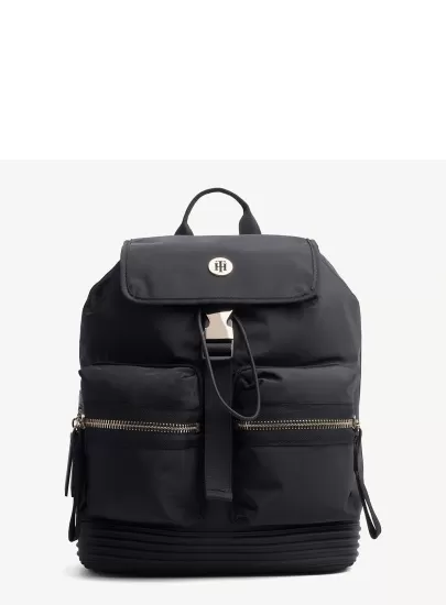 Czarny Plecak TOMMY HILFIGER Youthful Nylon Mini AW0AW06436 002