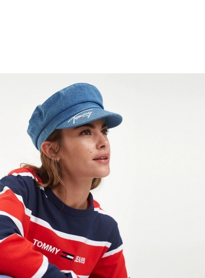 Czapka TOMMY HILFIGER Tjw Denim Baker Boy AW0AW06568 901
