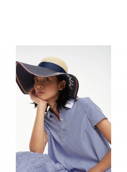 Kapelusz TOMMY HILFIGER Straw Fedora Hat AW0AW06575 902