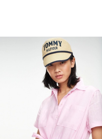 Czapka z Daszkiem TOMMY HILFIGER Straw Cap AW0AW06574 901