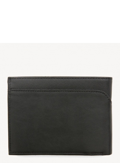 Czarny Portfel Męski TOMMY HILFIGER Bi-Material Cc Flap AM0AM04539 002