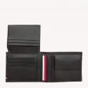 Czarny Portfel Męski TOMMY HILFIGER Bi-Material Cc Flap AM0AM04539 002