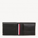 Czarny Portfel Męski TOMMY HILFIGER Bi-Material Cc Flap AM0AM04539 002