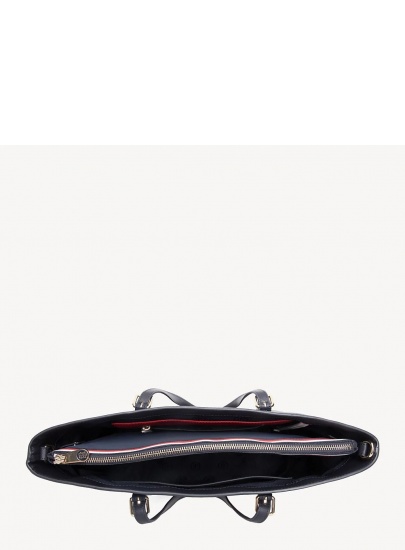Granatowa Shopperka TOMMY HILFIGER Honey Med Tote Corp AW0AW06867 901