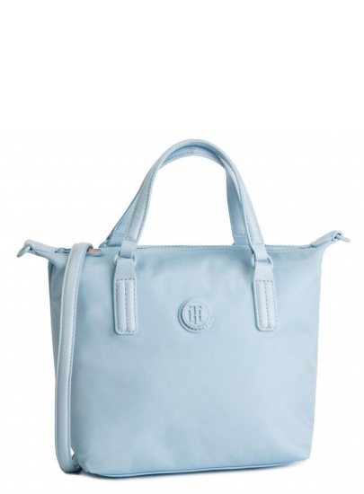 Niebieska Torebka TOMMY HILFIGER Poppy Small Tote AW0AW06407 404