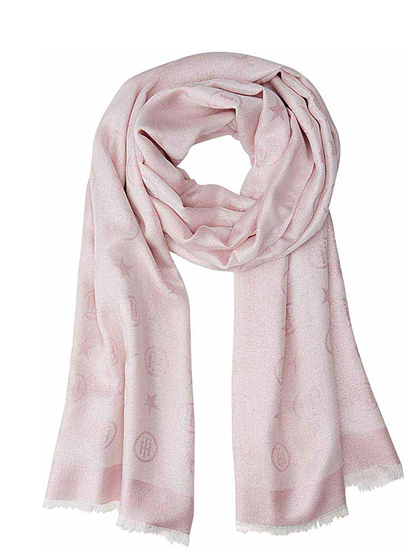 Chusta TOMMY HILFIGER Logo Glitter Scarf AW0AW06635 521