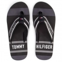 Czarne Japonki TOMMY HILFIGER Striped Beach Sandal FM0FM02085 990