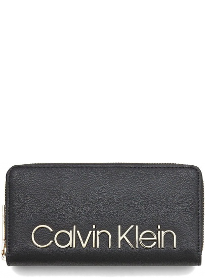 Duży Czarny Portfel CALVIN KLEIN Ck Must Lrg Ziparound K60K605468 Black 001